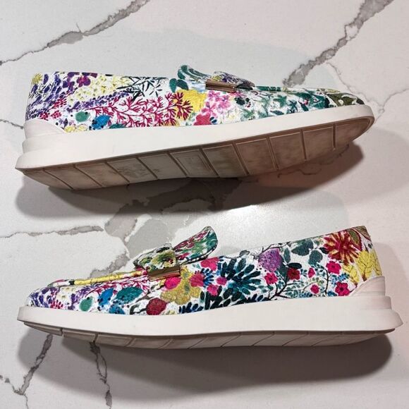 FRANCO SARTO | Women’s White Calinda Almond Toe Wedge Slip On Loafers Shoes 5M - Picture 6 of 13